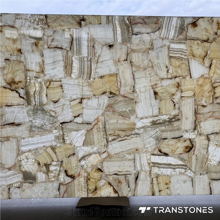 Translucent Backlit Alabaster Onyx Slab for Home