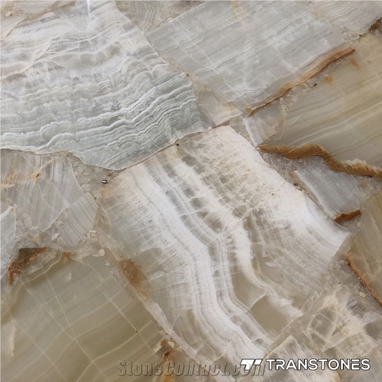 Translucent Backlit Alabaster Onyx Slab for Home