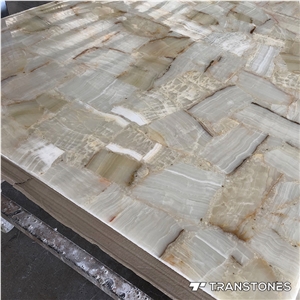 Translucent Backlit Alabaster Onyx Slab for Home
