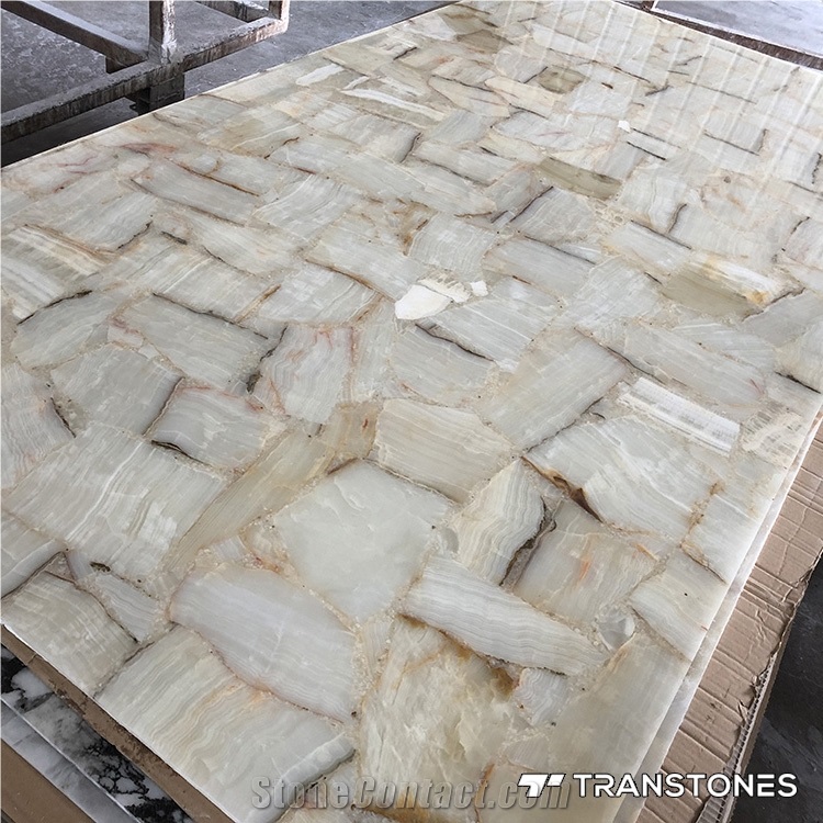 Translucent Backlit Alabaster Onyx Slab for Home