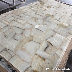 Translucent Backlit Alabaster Onyx Slab for Home