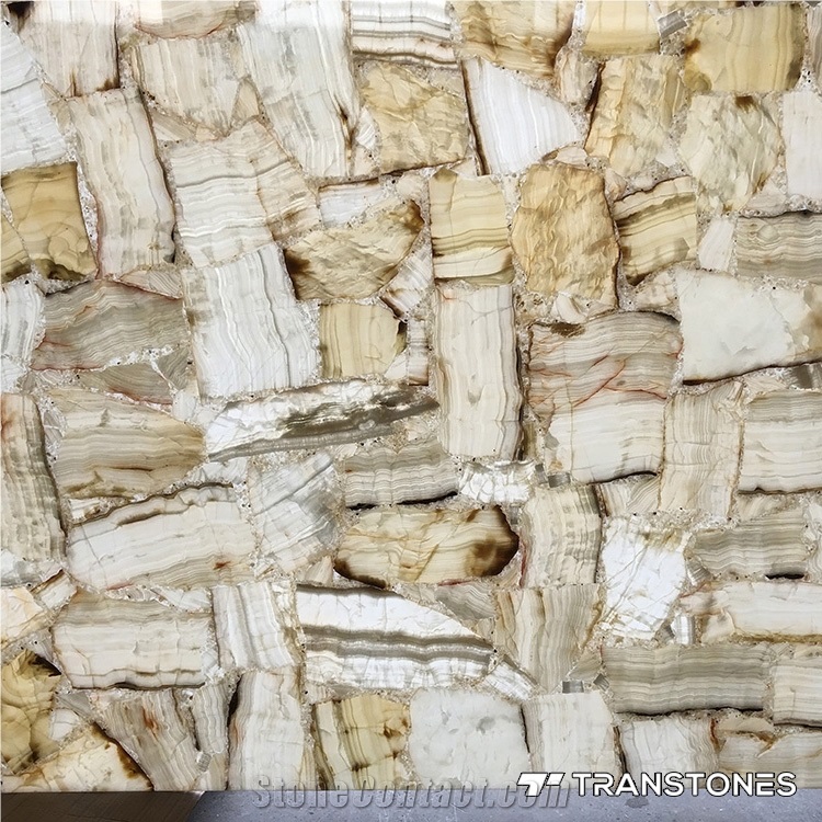 Translucent Backlit Alabaster Onyx Slab for Home