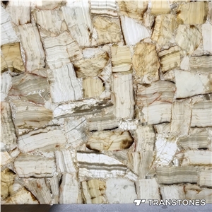 Translucent Backlit Alabaster Onyx Slab for Home