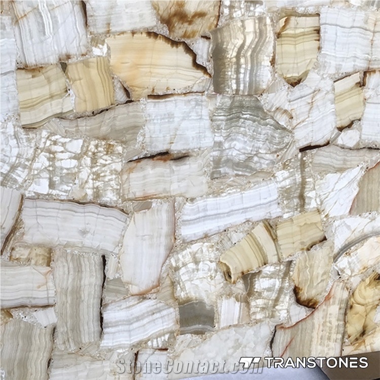 Translucent Backlit Alabaster Onyx Slab for Home