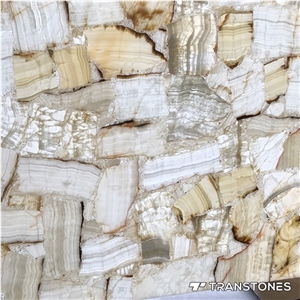 Translucent Backlit Alabaster Onyx Slab for Home