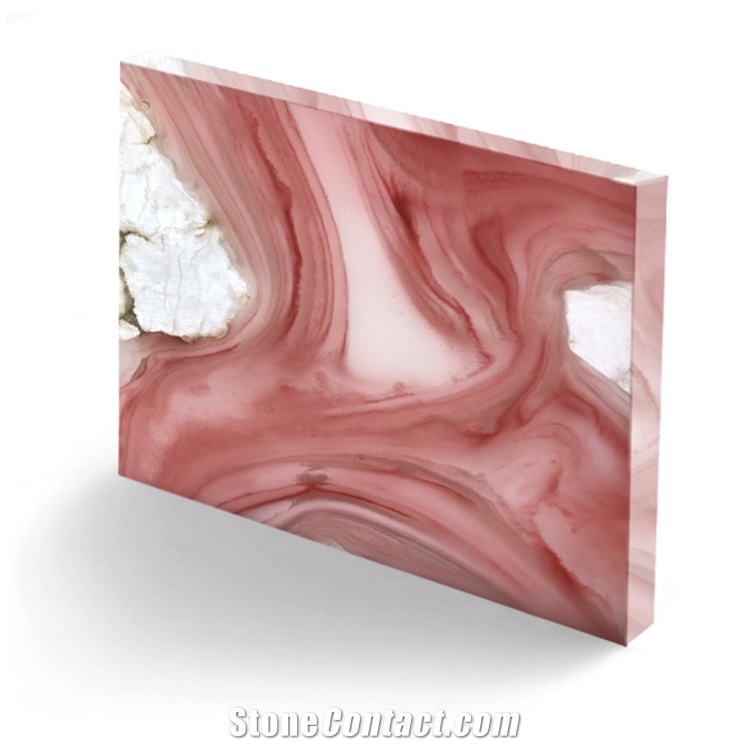 Translucent Backlit Faux Pink Color Sheet