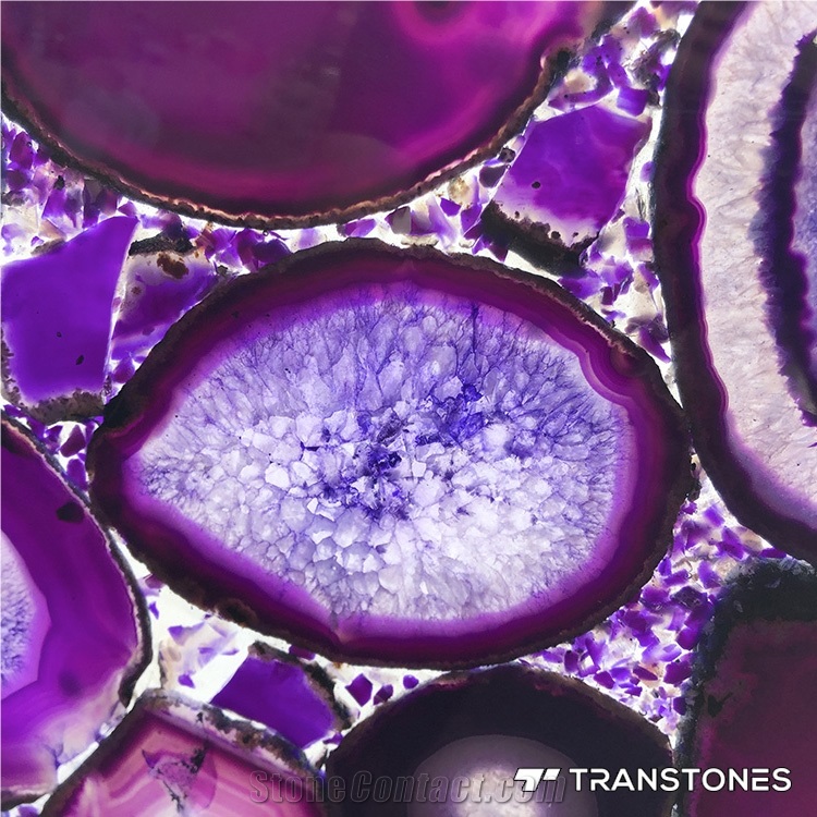 Translucent Real Agate Slab for Wall