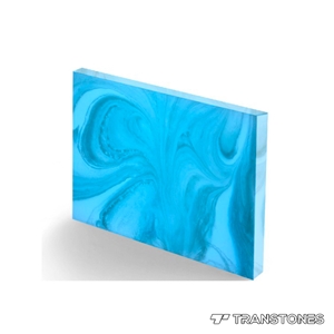 Translucent Stone Lake Blue Alabaster Sheet