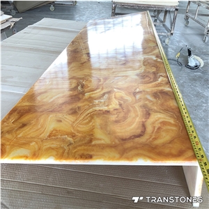 Translucent Yellow Alabaster Bar Counter Top