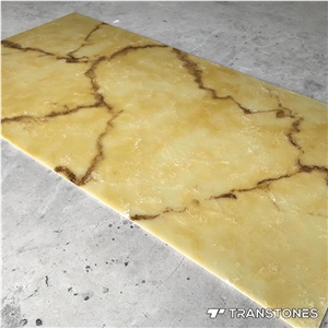 Yellow Faux Onyx Stone Customized Counter for Home Deco