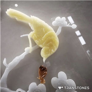 Yellow Faux Onyx Stone Customized Counter for Home Deco