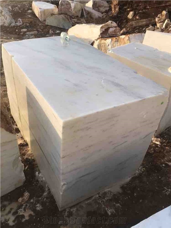 Kemalpasa White Marble Blocks from Own Quarry