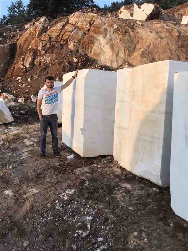 Kemalpasa White Marble Blocks from Own Quarry