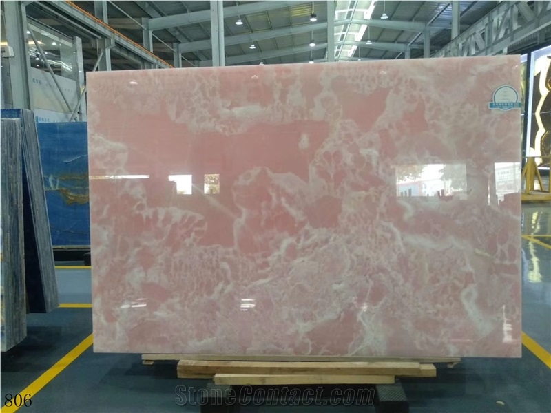 Afghanistan Afghan Pink Onyx Natural Onix Slab