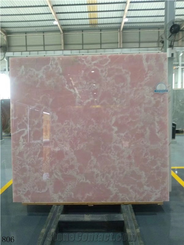 Afghanistan Afghan Pink Onyx Natural Onix Slab
