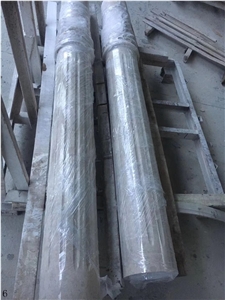 Beige Marble Stone Column Pillars Capital Bases