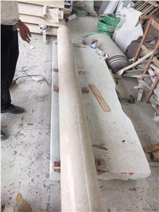 Beige Marble Stone Column Pillars Capital Bases