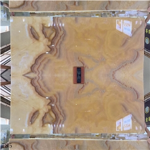 Beige Onice Onyx Pina Slab Bathroom Vantiy Wall