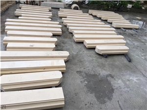 Beige Sandstone Balustrade Stair Handrail Plinth