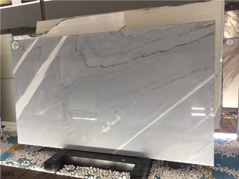 Bianco Persia Marble Alpine White Stone Slab Tile