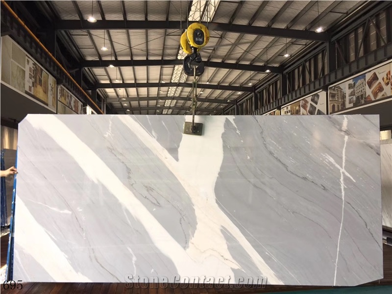 Bianco Persia Marble Alpine White Stone Slab Tile