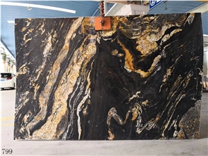 Black Swan Cosmic Black Cosmos Granite Slab Tile