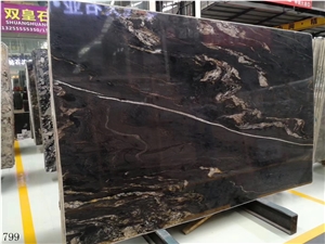 Black Swan Cosmic Black Cosmos Granite Slab Tile