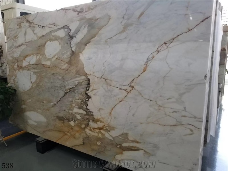 Calacatta Gold Marble Di Siena Vena D`Oro Slab