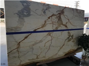 Calacatta Gold Marble Di Siena Vena D`Oro Slab