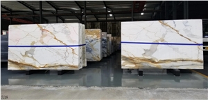 Calacatta Gold Marble Di Siena Vena D`Oro Slab