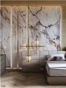 Calacatta Gold Marble Di Siena Vena D`Oro Slab