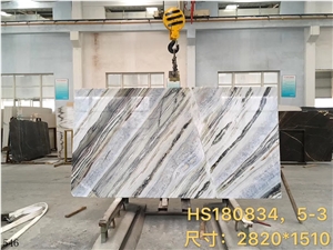 China Changbai Blue Jade Marble Danube Slab Tile