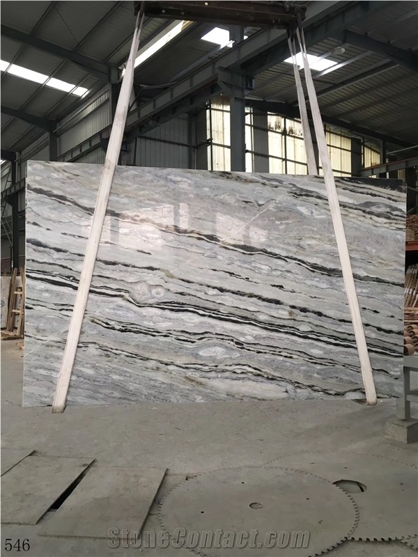 China Changbai Blue Jade Marble Danube Slab Tile
