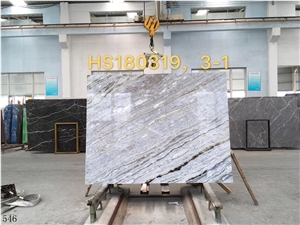 China Changbai Blue Jade Marble Danube Slab Tile