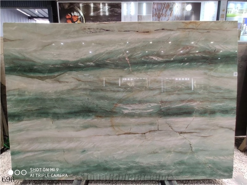 China Green Jade Jasper Onyx Slab Wall Covering