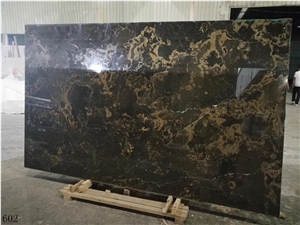 China Nero Marfilia Portoro Black Marble Slab Tile