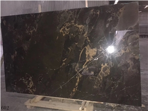 China Nero Marfilia Portoro Black Marble Slab Tile