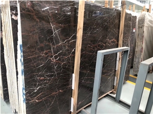 China Portor Gold Brown Jade Marble Vein Tile