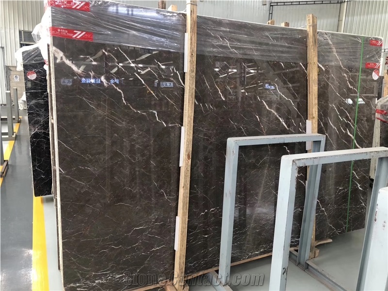 China Portor Gold Brown Jade Marble Vein Tile