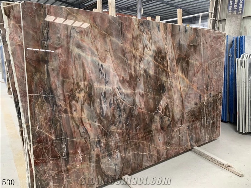 China Red Louis Black Agate Marble Slab Tile Floor