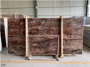 China Red Louis Black Agate Marble Slab Tile Floor
