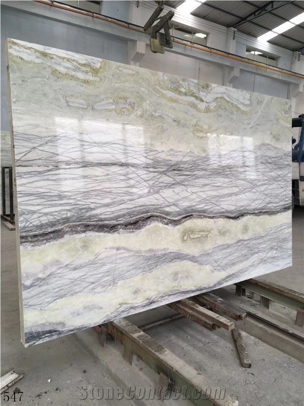 Connemarble Amazon Forest Green Marble Slab Wall
