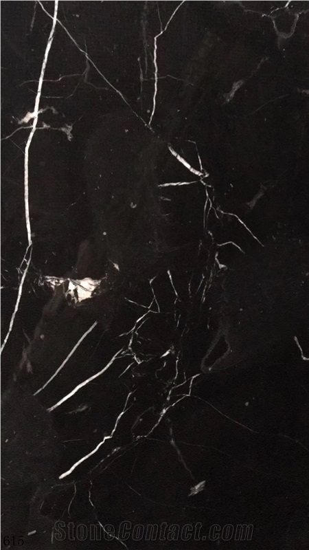 Cresta Black Marble Slab in China Stone Market