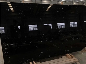 Cresta Black Marble Slab in China Stone Market