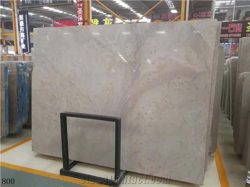 Cupid Grey Marble Slab Spray Wave