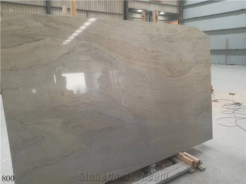 Cupid Grey Marble Slab Spray Wave