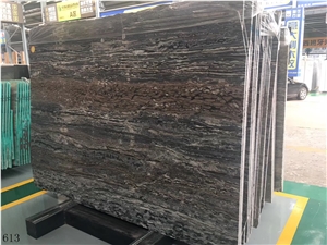 Da Vinci Brown Wooden Marble Slab Floor Tile Wall