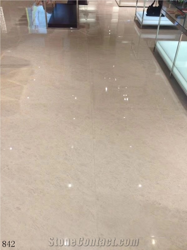 Dehbid Beige Halei Cream Marble Slab Tile in China