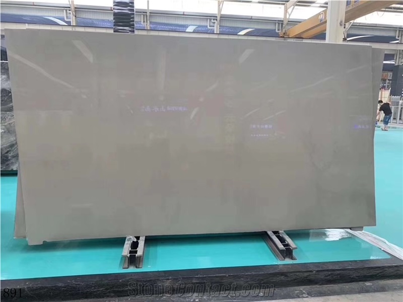 Elegant Ash Grey Marble Meisen Gray Stone Slab