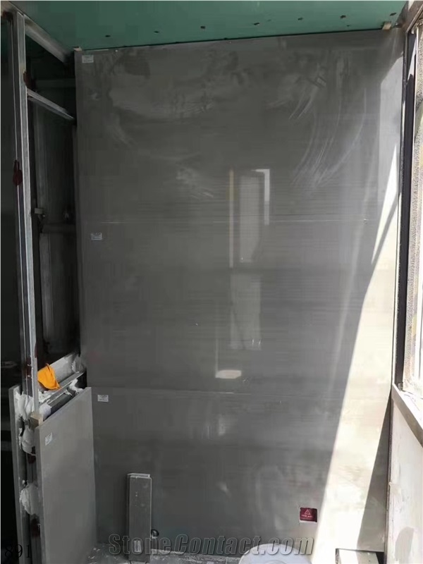 Elegant Ash Grey Marble Meisen Gray Stone Slab